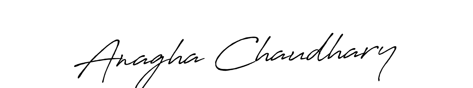 Antro_Vectra_Bolder is a professional signature style that is perfect for those who want to add a touch of class to their signature. It is also a great choice for those who want to make their signature more unique. Get Anagha Chaudhary name to fancy signature for free. Anagha Chaudhary signature style 7 images and pictures png