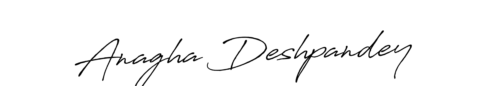 How to make Anagha Deshpandey name signature. Use Antro_Vectra_Bolder style for creating short signs online. This is the latest handwritten sign. Anagha Deshpandey signature style 7 images and pictures png