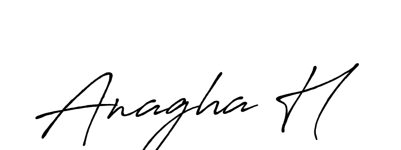 How to make Anagha H signature? Antro_Vectra_Bolder is a professional autograph style. Create handwritten signature for Anagha H name. Anagha H signature style 7 images and pictures png