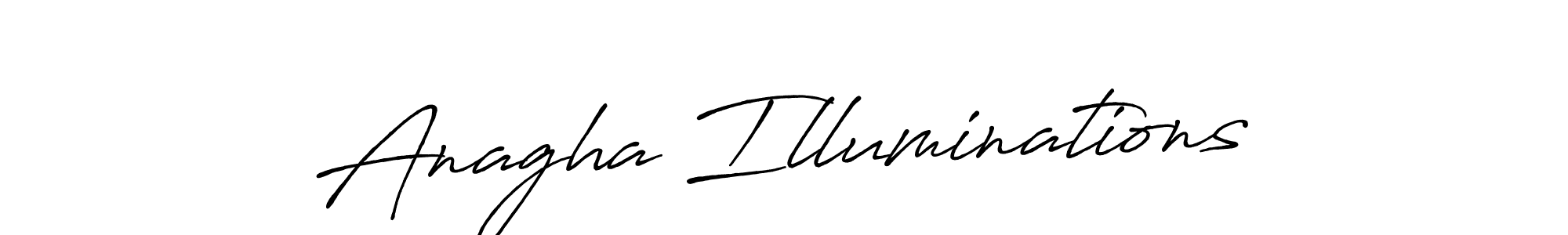 if you are searching for the best signature style for your name Anagha Illuminations. so please give up your signature search. here we have designed multiple signature styles  using Antro_Vectra_Bolder. Anagha Illuminations signature style 7 images and pictures png