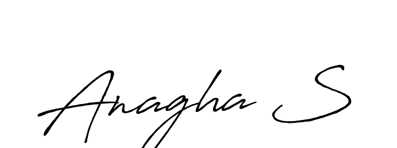 Antro_Vectra_Bolder is a professional signature style that is perfect for those who want to add a touch of class to their signature. It is also a great choice for those who want to make their signature more unique. Get Anagha S name to fancy signature for free. Anagha S signature style 7 images and pictures png