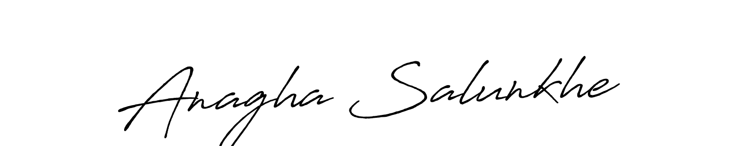 Make a beautiful signature design for name Anagha Salunkhe. With this signature (Antro_Vectra_Bolder) style, you can create a handwritten signature for free. Anagha Salunkhe signature style 7 images and pictures png