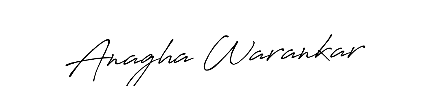 Create a beautiful signature design for name Anagha Warankar. With this signature (Antro_Vectra_Bolder) fonts, you can make a handwritten signature for free. Anagha Warankar signature style 7 images and pictures png