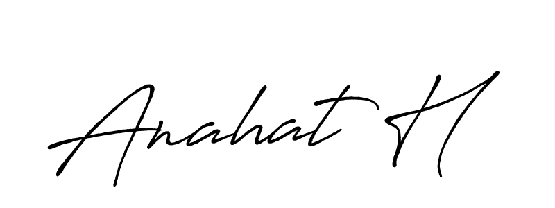 Create a beautiful signature design for name Anahat H. With this signature (Antro_Vectra_Bolder) fonts, you can make a handwritten signature for free. Anahat H signature style 7 images and pictures png