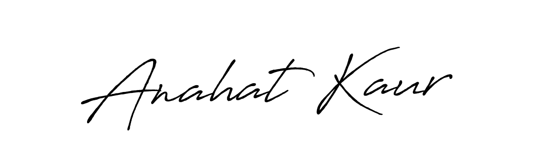 Make a beautiful signature design for name Anahat Kaur. With this signature (Antro_Vectra_Bolder) style, you can create a handwritten signature for free. Anahat Kaur signature style 7 images and pictures png
