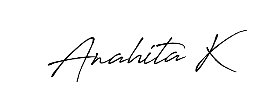 Also You can easily find your signature by using the search form. We will create Anahita K name handwritten signature images for you free of cost using Antro_Vectra_Bolder sign style. Anahita K signature style 7 images and pictures png