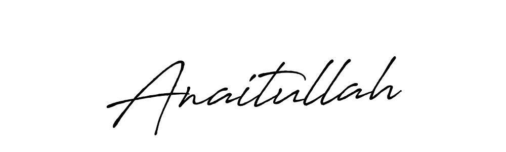 How to make Anaitullah signature? Antro_Vectra_Bolder is a professional autograph style. Create handwritten signature for Anaitullah name. Anaitullah signature style 7 images and pictures png