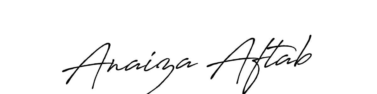 This is the best signature style for the Anaiza Aftab name. Also you like these signature font (Antro_Vectra_Bolder). Mix name signature. Anaiza Aftab signature style 7 images and pictures png