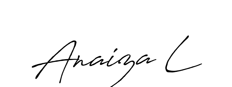 You should practise on your own different ways (Antro_Vectra_Bolder) to write your name (Anaiza L) in signature. don't let someone else do it for you. Anaiza L signature style 7 images and pictures png