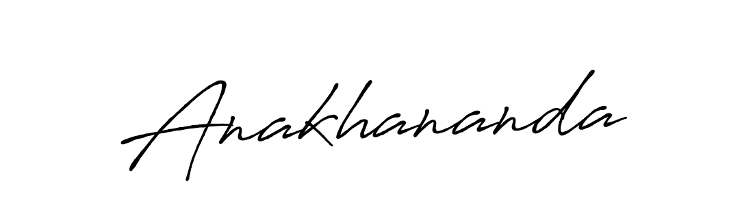 Use a signature maker to create a handwritten signature online. With this signature software, you can design (Antro_Vectra_Bolder) your own signature for name Anakhananda. Anakhananda signature style 7 images and pictures png