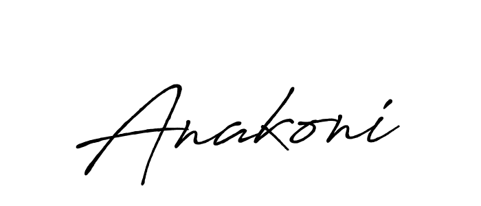 Create a beautiful signature design for name Anakoni. With this signature (Antro_Vectra_Bolder) fonts, you can make a handwritten signature for free. Anakoni signature style 7 images and pictures png