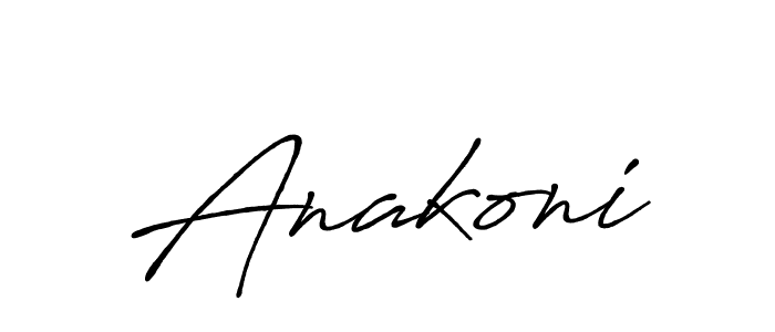 Create a beautiful signature design for name Anakoni. With this signature (Antro_Vectra_Bolder) fonts, you can make a handwritten signature for free. Anakoni signature style 7 images and pictures png