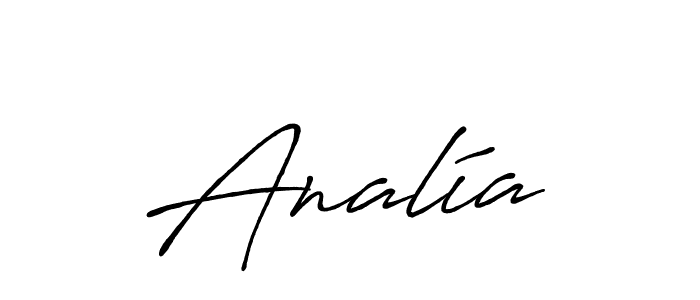 Analía stylish signature style. Best Handwritten Sign (Antro_Vectra_Bolder) for my name. Handwritten Signature Collection Ideas for my name Analía. Analía signature style 7 images and pictures png