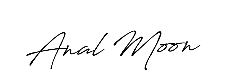 Make a beautiful signature design for name Anal Moon. With this signature (Antro_Vectra_Bolder) style, you can create a handwritten signature for free. Anal Moon signature style 7 images and pictures png