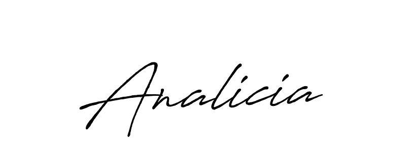 How to make Analicia name signature. Use Antro_Vectra_Bolder style for creating short signs online. This is the latest handwritten sign. Analicia signature style 7 images and pictures png