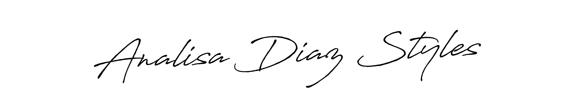 It looks lik you need a new signature style for name Analisa Diaz Styles. Design unique handwritten (Antro_Vectra_Bolder) signature with our free signature maker in just a few clicks. Analisa Diaz Styles signature style 7 images and pictures png