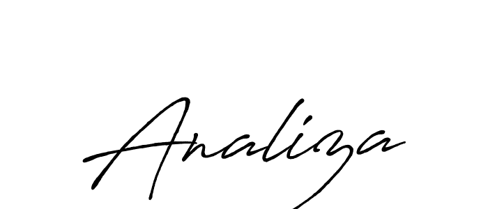 How to make Analiza name signature. Use Antro_Vectra_Bolder style for creating short signs online. This is the latest handwritten sign. Analiza signature style 7 images and pictures png