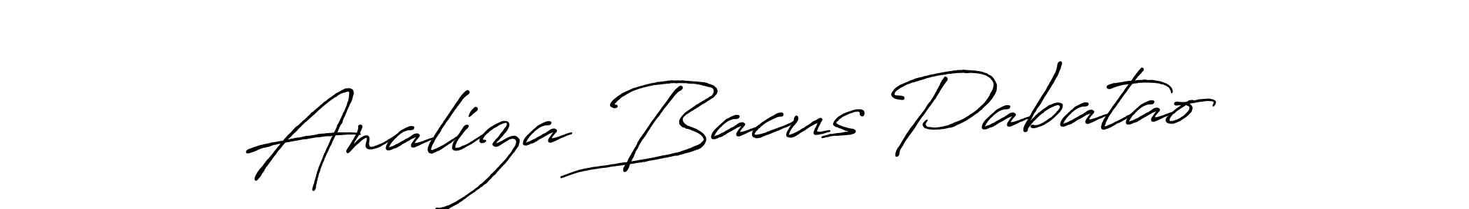 Once you've used our free online signature maker to create your best signature Antro_Vectra_Bolder style, it's time to enjoy all of the benefits that Analiza Bacus Pabatao name signing documents. Analiza Bacus Pabatao signature style 7 images and pictures png