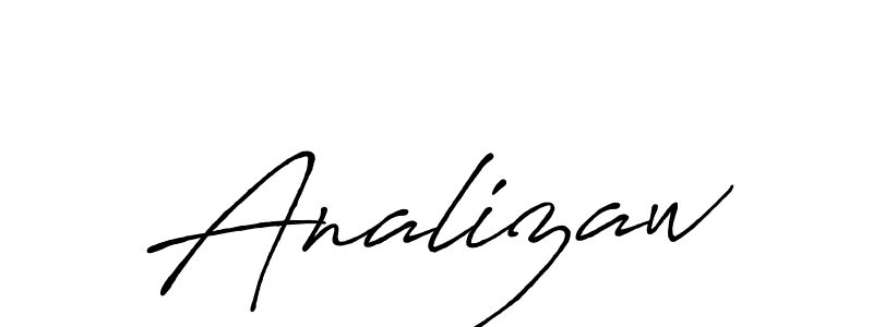 Use a signature maker to create a handwritten signature online. With this signature software, you can design (Antro_Vectra_Bolder) your own signature for name Analizaw. Analizaw signature style 7 images and pictures png