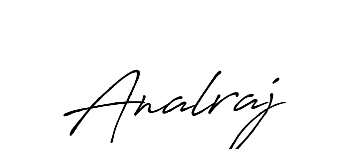 Design your own signature with our free online signature maker. With this signature software, you can create a handwritten (Antro_Vectra_Bolder) signature for name Analraj. Analraj signature style 7 images and pictures png