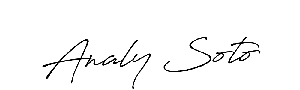 Make a beautiful signature design for name Analy Soto. Use this online signature maker to create a handwritten signature for free. Analy Soto signature style 7 images and pictures png