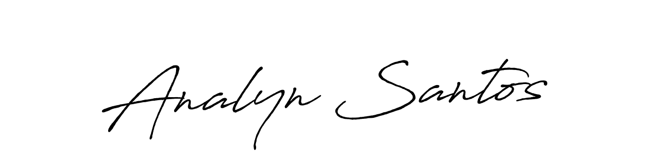Create a beautiful signature design for name Analyn Santos. With this signature (Antro_Vectra_Bolder) fonts, you can make a handwritten signature for free. Analyn Santos signature style 7 images and pictures png