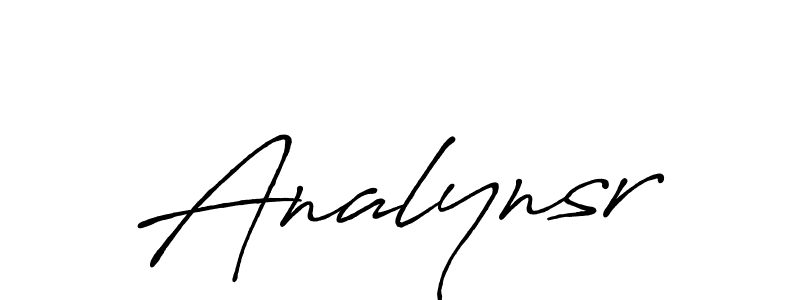 It looks lik you need a new signature style for name Analynsr. Design unique handwritten (Antro_Vectra_Bolder) signature with our free signature maker in just a few clicks. Analynsr signature style 7 images and pictures png