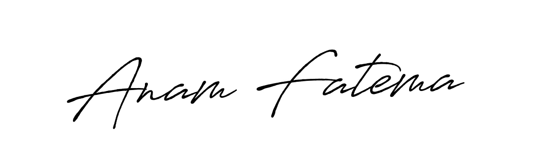 Make a beautiful signature design for name Anam Fatema. With this signature (Antro_Vectra_Bolder) style, you can create a handwritten signature for free. Anam Fatema signature style 7 images and pictures png