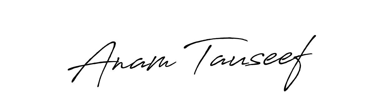 Also we have Anam Tauseef name is the best signature style. Create professional handwritten signature collection using Antro_Vectra_Bolder autograph style. Anam Tauseef signature style 7 images and pictures png