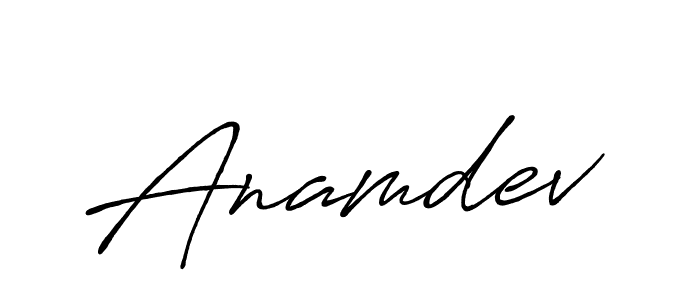 Design your own signature with our free online signature maker. With this signature software, you can create a handwritten (Antro_Vectra_Bolder) signature for name Anamdev. Anamdev signature style 7 images and pictures png