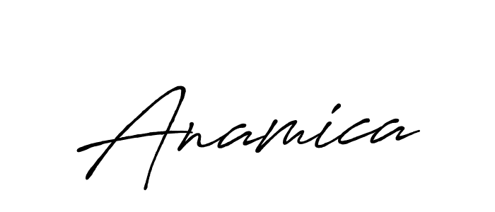 Make a beautiful signature design for name Anamica. With this signature (Antro_Vectra_Bolder) style, you can create a handwritten signature for free. Anamica signature style 7 images and pictures png