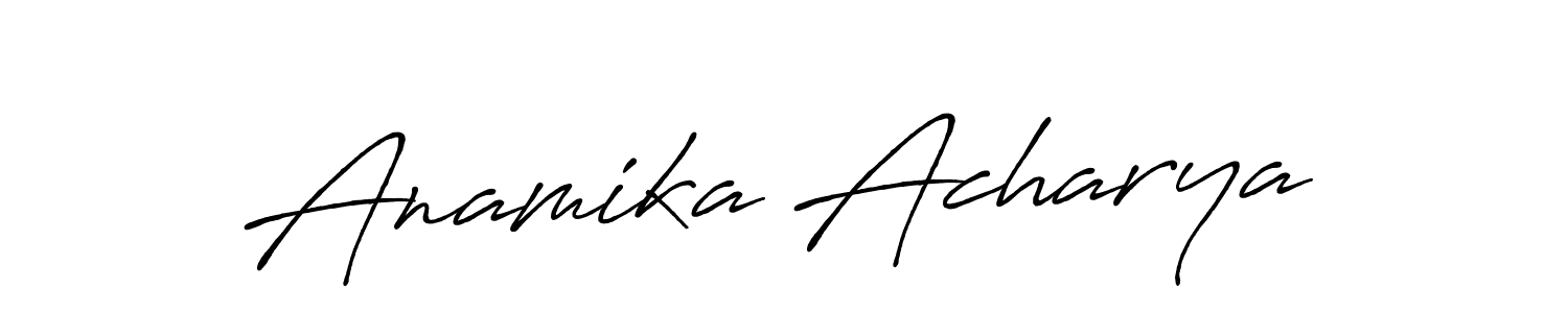 Antro_Vectra_Bolder is a professional signature style that is perfect for those who want to add a touch of class to their signature. It is also a great choice for those who want to make their signature more unique. Get Anamika Acharya name to fancy signature for free. Anamika Acharya signature style 7 images and pictures png