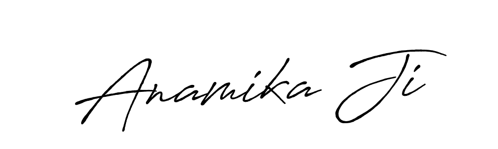 Make a beautiful signature design for name Anamika Ji. With this signature (Antro_Vectra_Bolder) style, you can create a handwritten signature for free. Anamika Ji signature style 7 images and pictures png
