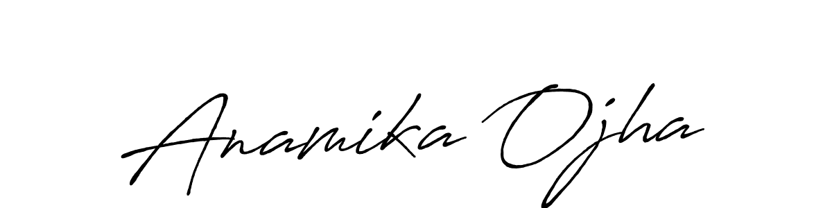 Use a signature maker to create a handwritten signature online. With this signature software, you can design (Antro_Vectra_Bolder) your own signature for name Anamika Ojha. Anamika Ojha signature style 7 images and pictures png