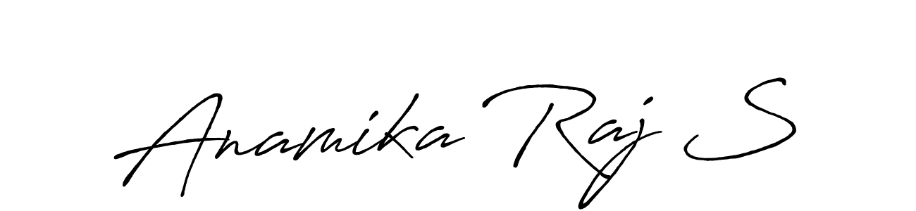 This is the best signature style for the Anamika Raj S name. Also you like these signature font (Antro_Vectra_Bolder). Mix name signature. Anamika Raj S signature style 7 images and pictures png