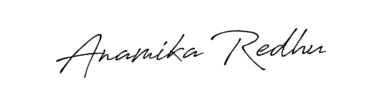 Make a short Anamika Redhu signature style. Manage your documents anywhere anytime using Antro_Vectra_Bolder. Create and add eSignatures, submit forms, share and send files easily. Anamika Redhu signature style 7 images and pictures png