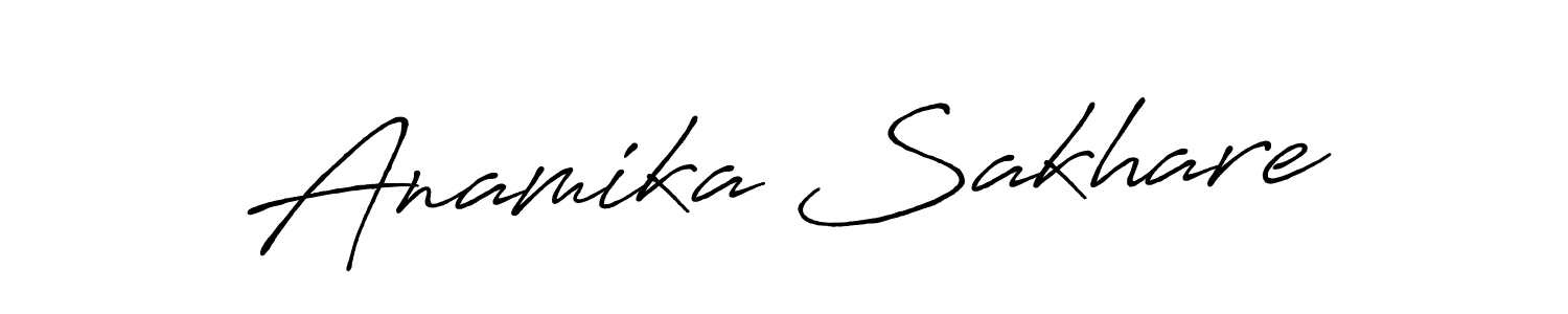 The best way (Antro_Vectra_Bolder) to make a short signature is to pick only two or three words in your name. The name Anamika Sakhare include a total of six letters. For converting this name. Anamika Sakhare signature style 7 images and pictures png