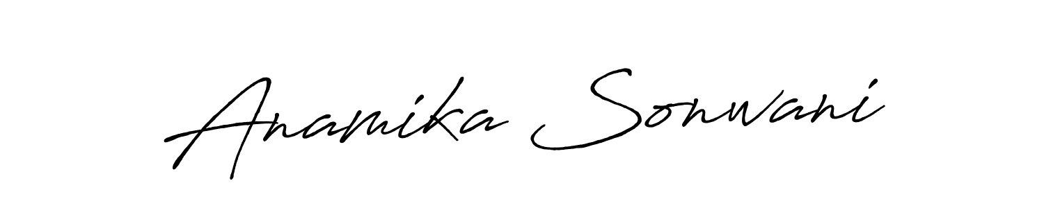 How to Draw Anamika Sonwani signature style? Antro_Vectra_Bolder is a latest design signature styles for name Anamika Sonwani. Anamika Sonwani signature style 7 images and pictures png