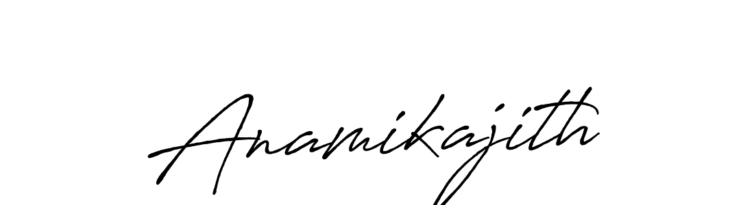 Design your own signature with our free online signature maker. With this signature software, you can create a handwritten (Antro_Vectra_Bolder) signature for name Anamikajith. Anamikajith signature style 7 images and pictures png