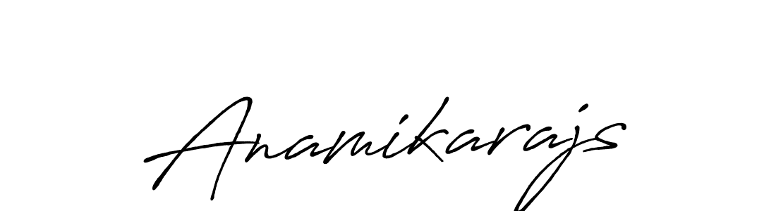 Make a beautiful signature design for name Anamikarajs. With this signature (Antro_Vectra_Bolder) style, you can create a handwritten signature for free. Anamikarajs signature style 7 images and pictures png