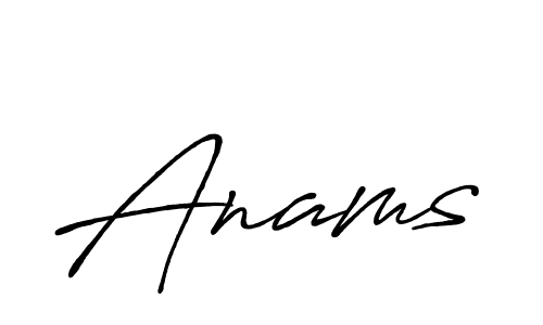Design your own signature with our free online signature maker. With this signature software, you can create a handwritten (Antro_Vectra_Bolder) signature for name Anams. Anams signature style 7 images and pictures png