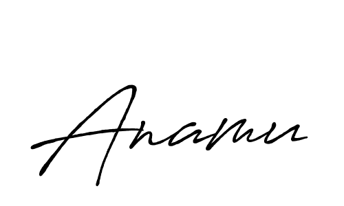 How to make Anamu signature? Antro_Vectra_Bolder is a professional autograph style. Create handwritten signature for Anamu name. Anamu signature style 7 images and pictures png