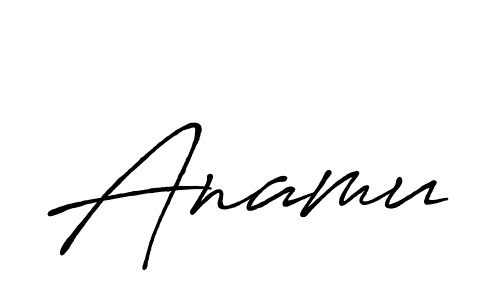 How to make Anamu signature? Antro_Vectra_Bolder is a professional autograph style. Create handwritten signature for Anamu name. Anamu signature style 7 images and pictures png