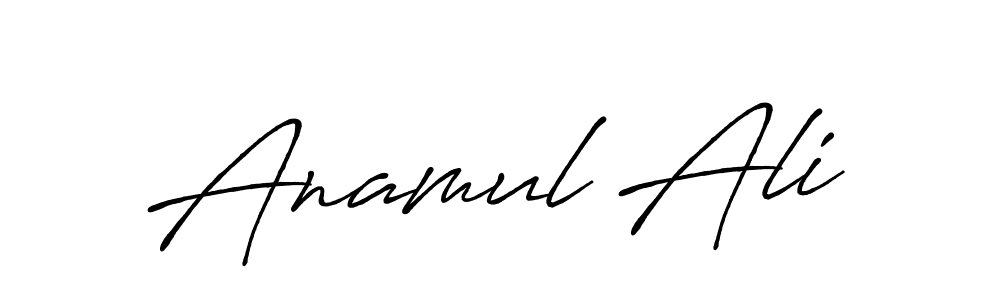 Make a beautiful signature design for name Anamul Ali. With this signature (Antro_Vectra_Bolder) style, you can create a handwritten signature for free. Anamul Ali signature style 7 images and pictures png