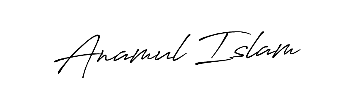 How to make Anamul Islam name signature. Use Antro_Vectra_Bolder style for creating short signs online. This is the latest handwritten sign. Anamul Islam signature style 7 images and pictures png