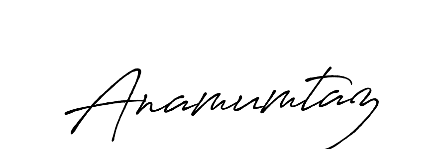 Use a signature maker to create a handwritten signature online. With this signature software, you can design (Antro_Vectra_Bolder) your own signature for name Anamumtaz. Anamumtaz signature style 7 images and pictures png