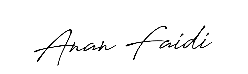 How to make Anan Faidi name signature. Use Antro_Vectra_Bolder style for creating short signs online. This is the latest handwritten sign. Anan Faidi signature style 7 images and pictures png