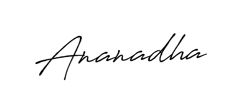 Make a beautiful signature design for name Ananadha. With this signature (Antro_Vectra_Bolder) style, you can create a handwritten signature for free. Ananadha signature style 7 images and pictures png
