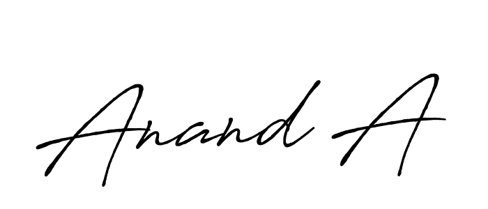 Make a beautiful signature design for name Anand A. Use this online signature maker to create a handwritten signature for free. Anand A signature style 7 images and pictures png