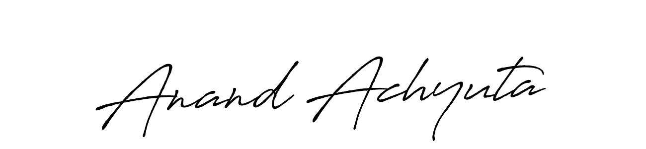 Make a beautiful signature design for name Anand Achyuta. With this signature (Antro_Vectra_Bolder) style, you can create a handwritten signature for free. Anand Achyuta signature style 7 images and pictures png